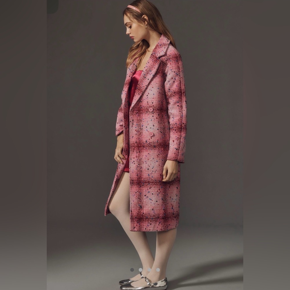 Anthropologie Avec Les Filles Confetti Belted Long Coat